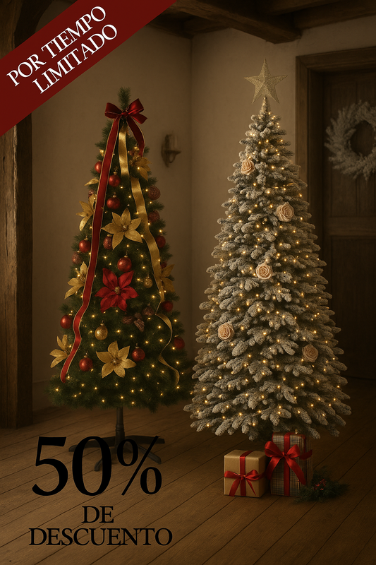 Árbol de Navidad Plegable, Compacto y Decorativo