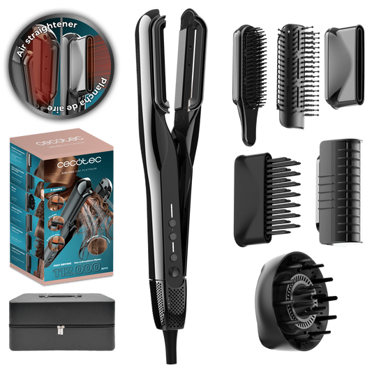 Air Lisse 6 en 1 Platinum – Plancha de Pelo con Aire, Secador y Alisador en un Solo Paso